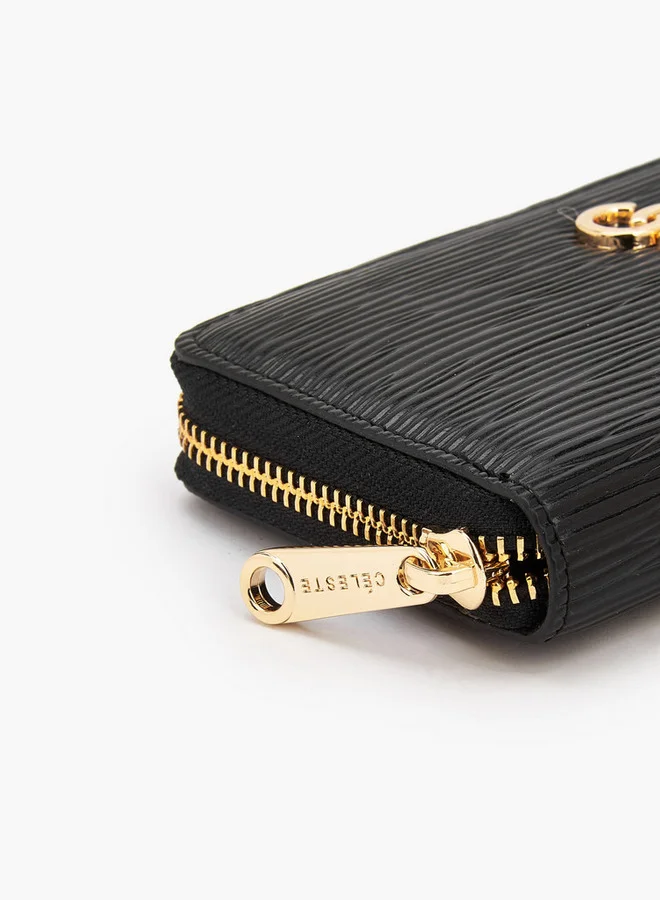 Celeste  Textured Zip Around Wallet for Women | Best Price UAE